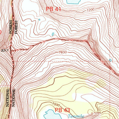 United States Geological Survey Tenmile Lake, MT-ID (1998, 24000-Scale) digital map