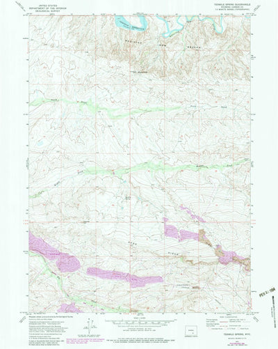 United States Geological Survey Tenmile Spring, WY (1971, 24000-Scale) digital map