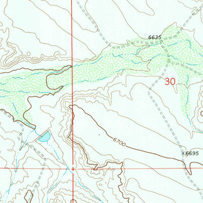 United States Geological Survey Tenmile Spring, WY (1971, 24000-Scale) digital map