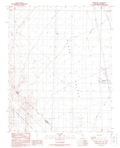 United States Geological Survey Tenmile Well, NV-CA (1989, 24000-Scale) digital map