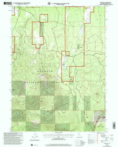 United States Geological Survey Tennant, CA (2001, 24000-Scale) digital map