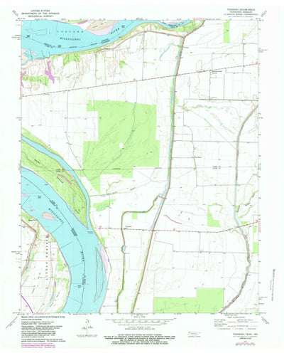 United States Geological Survey Tennemo, TN-MO (1971, 24000-Scale) digital map