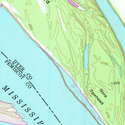 United States Geological Survey Tennemo, TN-MO (1971, 24000-Scale) digital map
