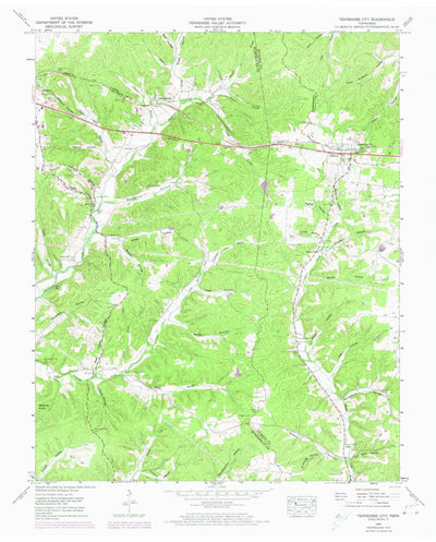 United States Geological Survey Tennessee City, TN (1953, 24000-Scale) digital map