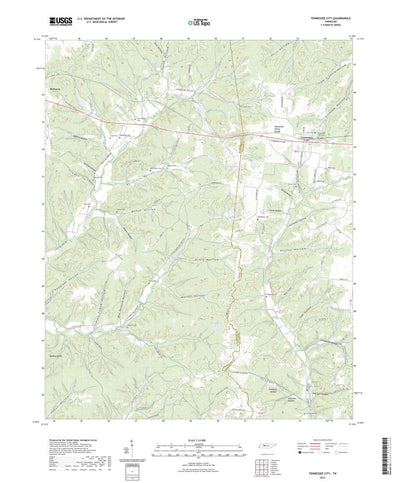 United States Geological Survey Tennessee City, TN (2022, 24000-Scale) digital map