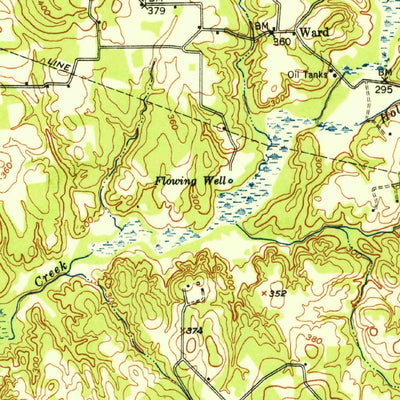 United States Geological Survey Tennessee Colony, TX (1950, 62500-Scale) digital map
