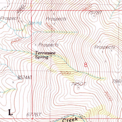 United States Geological Survey Tennessee Mountain, NV (1986, 24000-Scale) digital map
