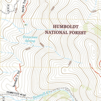 United States Geological Survey Tennessee Mountain, NV (2021, 24000-Scale) digital map