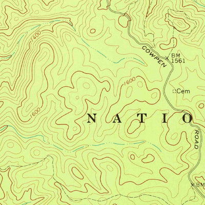 United States Geological Survey Tennga, GA-TN (1968, 24000-Scale) digital map