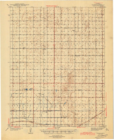 United States Geological Survey Tennis, KS (1944, 62500-Scale) digital map
