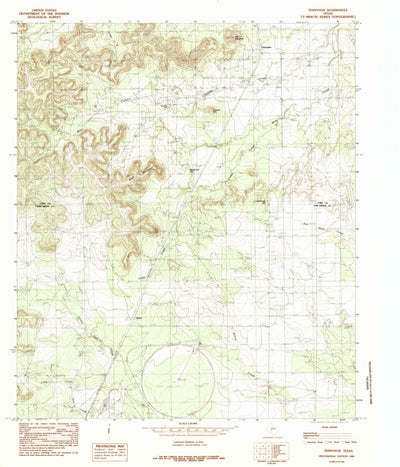 United States Geological Survey Tennyson, TX (1984, 24000-Scale) digital map