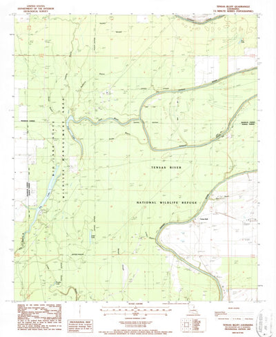 United States Geological Survey Tensas Bluff, LA (1987, 24000-Scale) digital map