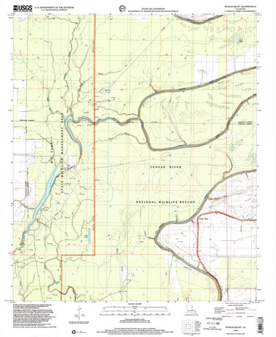 United States Geological Survey Tensas Bluff, LA (1998, 24000-Scale) digital map