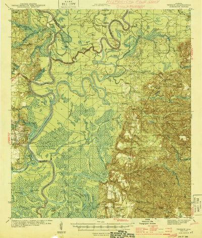 United States Geological Survey Tensaw, AL (1944, 62500-Scale) digital map