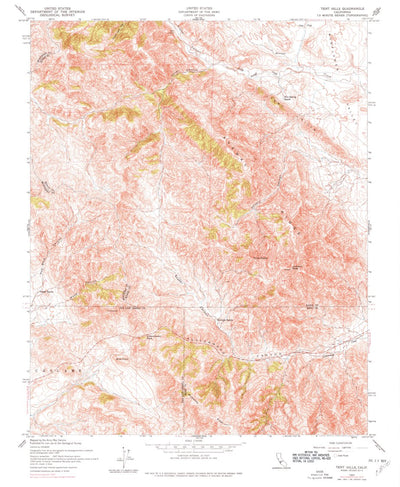 United States Geological Survey Tent Hills, CA (1942, 24000-Scale) digital map