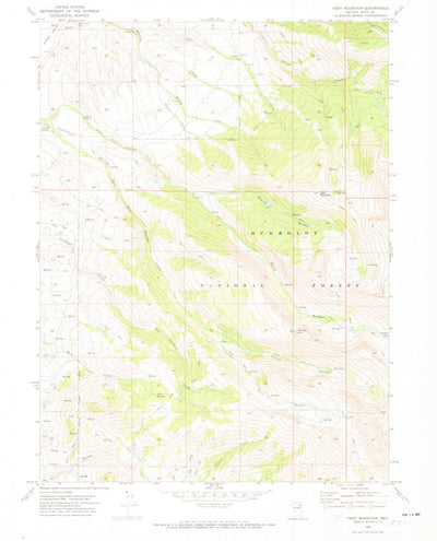 United States Geological Survey Tent Mountain, NV (1969, 24000-Scale) digital map