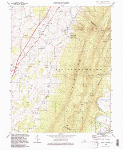 United States Geological Survey Tenth Legion, VA (1994, 24000-Scale) digital map