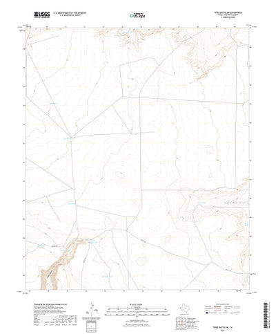 United States Geological Survey Tepee Butte SW, TX (2022, 24000-Scale) digital map