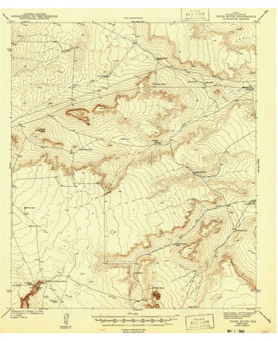 United States Geological Survey Tepee Butte, TX (1943, 62500-Scale) digital map