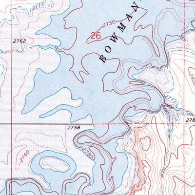 United States Geological Survey Tepee Buttes, SD-ND (1968, 24000-Scale) digital map