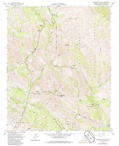 United States Geological Survey Tepusquet Canyon, CA (1964, 24000-Scale) digital map