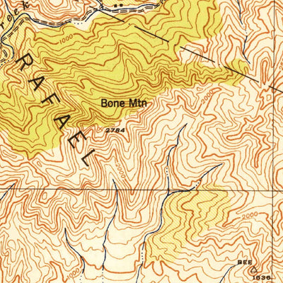 United States Geological Survey Tepusquet Peak, CA (1943, 62500-Scale) digital map