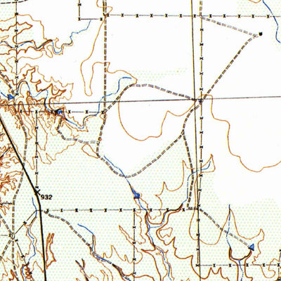 United States Geological Survey Tequesquite Creek, TX (1941, 62500-Scale) digital map