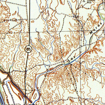United States Geological Survey Tequesquite Creek, TX (1941, 62500-Scale) digital map