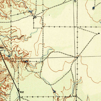 United States Geological Survey Tequesquite Creek, TX (1944, 62500-Scale) digital map