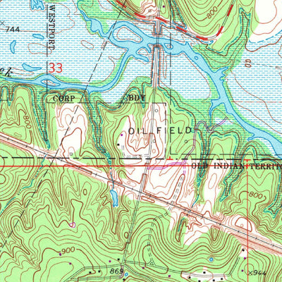 United States Geological Survey Terlton, OK (1970, 24000-Scale) digital map