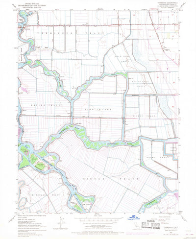 United States Geological Survey Terminous, CA (1952, 24000-Scale) digital map