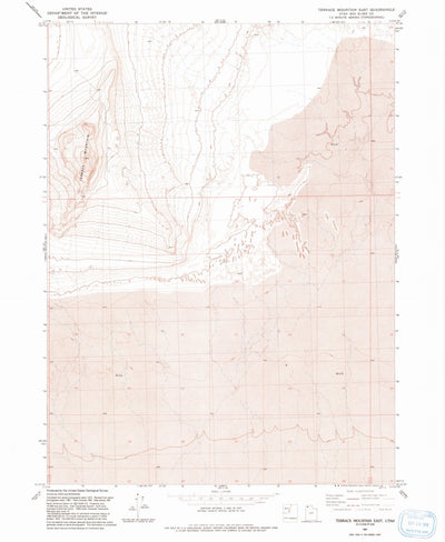 United States Geological Survey Terrace Mountain East, UT (1991, 24000-Scale) digital map