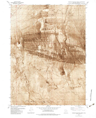 United States Geological Survey Terrace Mountain West, UT (1983, 24000-Scale) digital map