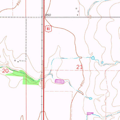 United States Geological Survey Terral, OK-TX (1968, 24000-Scale) digital map
