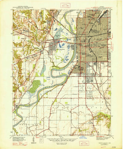 United States Geological Survey Terre Haute, IN (1948, 24000-Scale) digital map