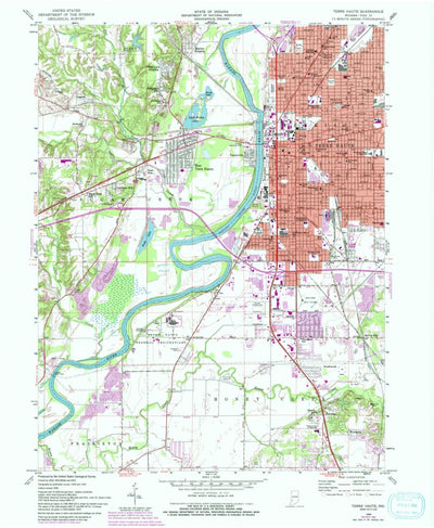 United States Geological Survey Terre Haute, IN (1958, 24000-Scale) digital map