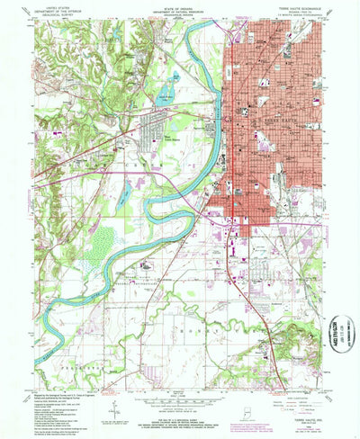 United States Geological Survey Terre Haute, IN (1986, 24000-Scale) digital map