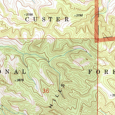 United States Geological Survey Terrell Creek, MT (1993, 24000-Scale) digital map