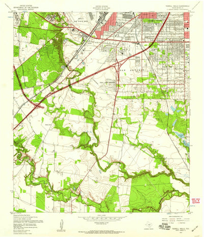 United States Geological Survey Terrell Wells, TX (1953, 24000-Scale) digital map