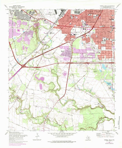 United States Geological Survey Terrell Wells, TX (1967, 24000-Scale) digital map