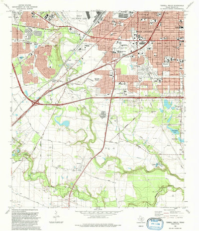 United States Geological Survey Terrell Wells, TX (1992, 24000-Scale) digital map