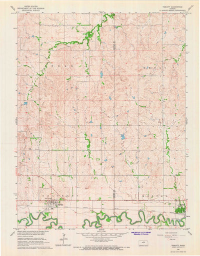 United States Geological Survey Tescott, KS (1965, 24000-Scale) digital map