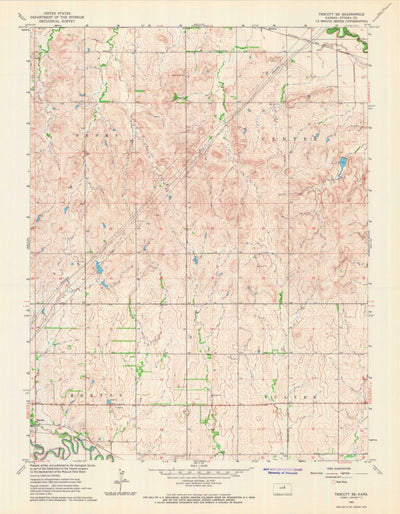 United States Geological Survey Tescott SE, KS (1965, 24000-Scale) digital map