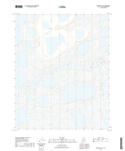 United States Geological Survey Teshekpuk A-1 NE, AK (2020, 25000-Scale) digital map