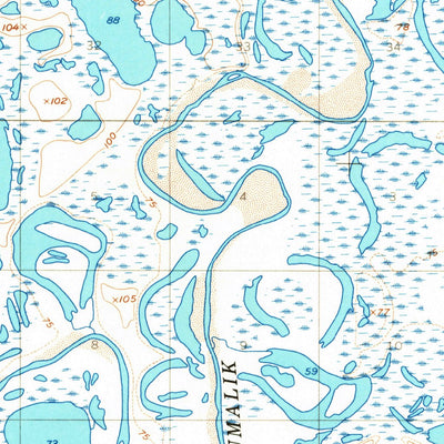 United States Geological Survey Teshekpuk A-4, AK (1955, 63360-Scale) digital map