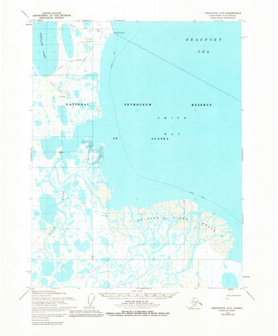 United States Geological Survey Teshekpuk D-3, AK (1955, 63360-Scale) digital map