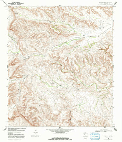 United States Geological Survey Tesnus SE, TX (1968, 24000-Scale) digital map