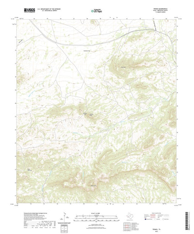 United States Geological Survey Tesnus, TX (2022, 24000-Scale) digital map