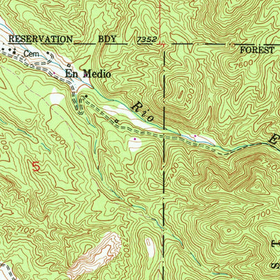 United States Geological Survey Tesuque, NM (1953, 24000-Scale) digital map