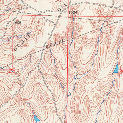 United States Geological Survey Teterville, KS (1967, 24000-Scale) digital map
